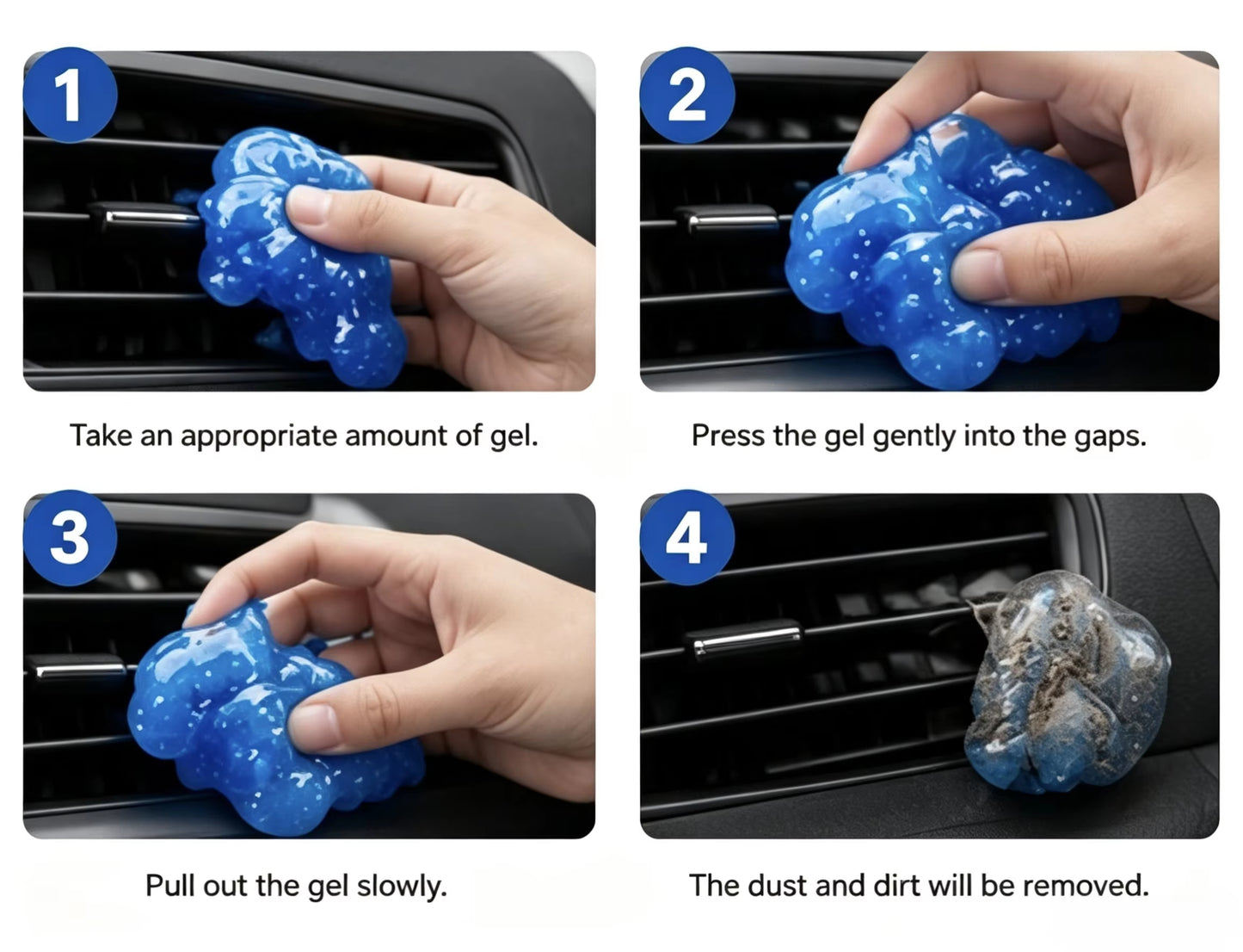 Car Cleaning Gel Universal Dust Removal Putty Keyboard Vent Cleaner Reusable Interior Cleaning Slime for Car Home Office