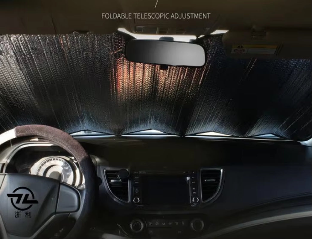 High Quality Pe Bubble Foldable Car Sun Shades Front Custom Printing Car Sunshade