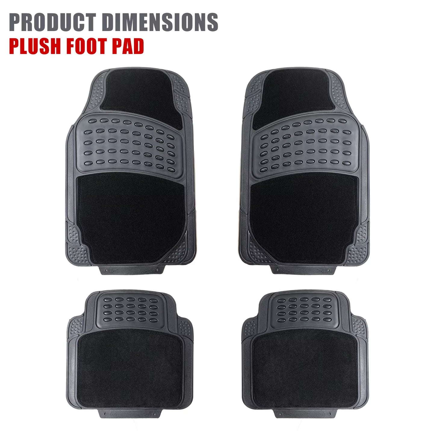 Factory Direct Luxury All-Season Front Car Floor Mats PVC/TPR/TPE Waterproof Non-Slip Cow Eye Patch Carpet 3D 10Mm Thick