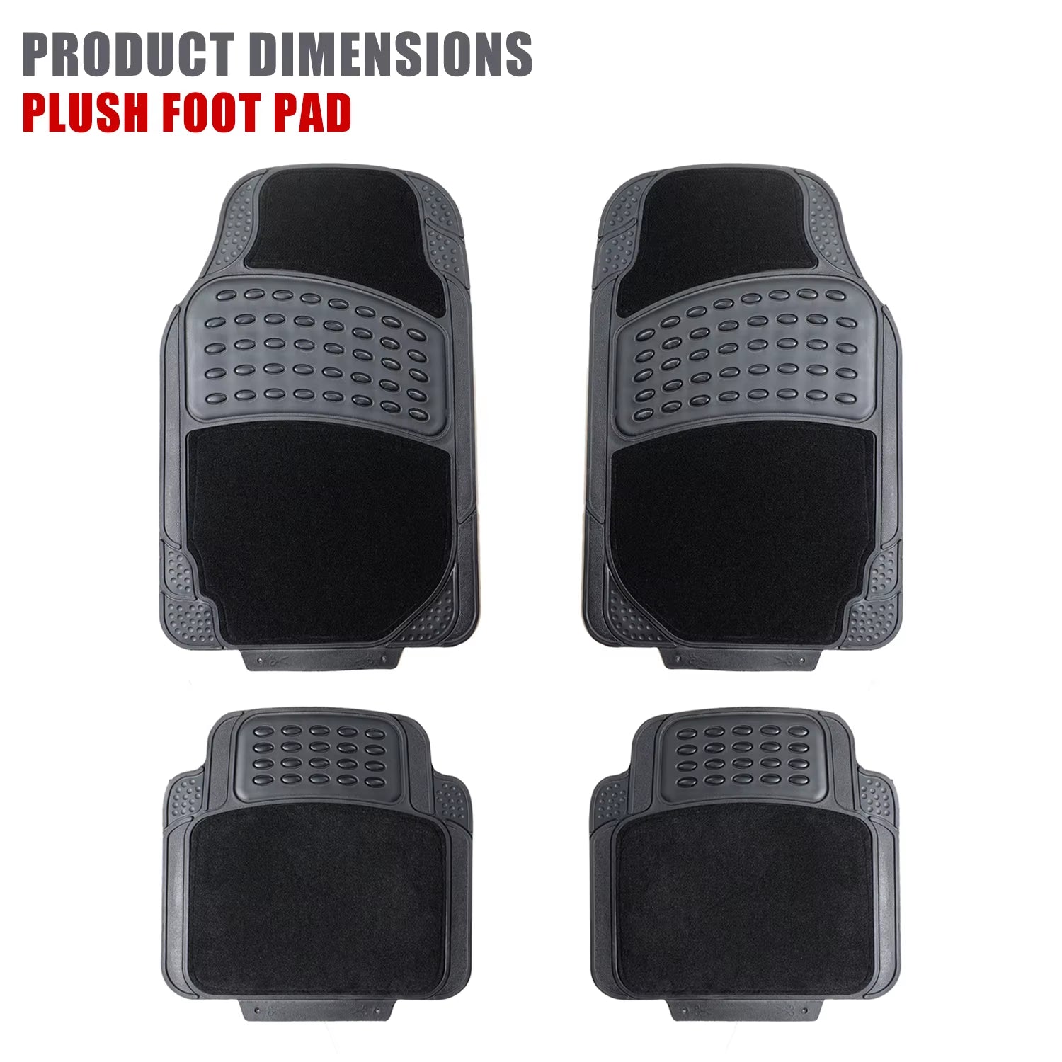 Factory Direct Luxury All-Season Front Car Floor Mats PVC/TPR/TPE Waterproof Non-Slip Cow Eye Patch Carpet 3D 10Mm Thick