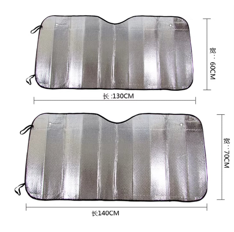 High Quality Pe Bubble Foldable Car Sun Shades Front Custom Printing Car Sunshade