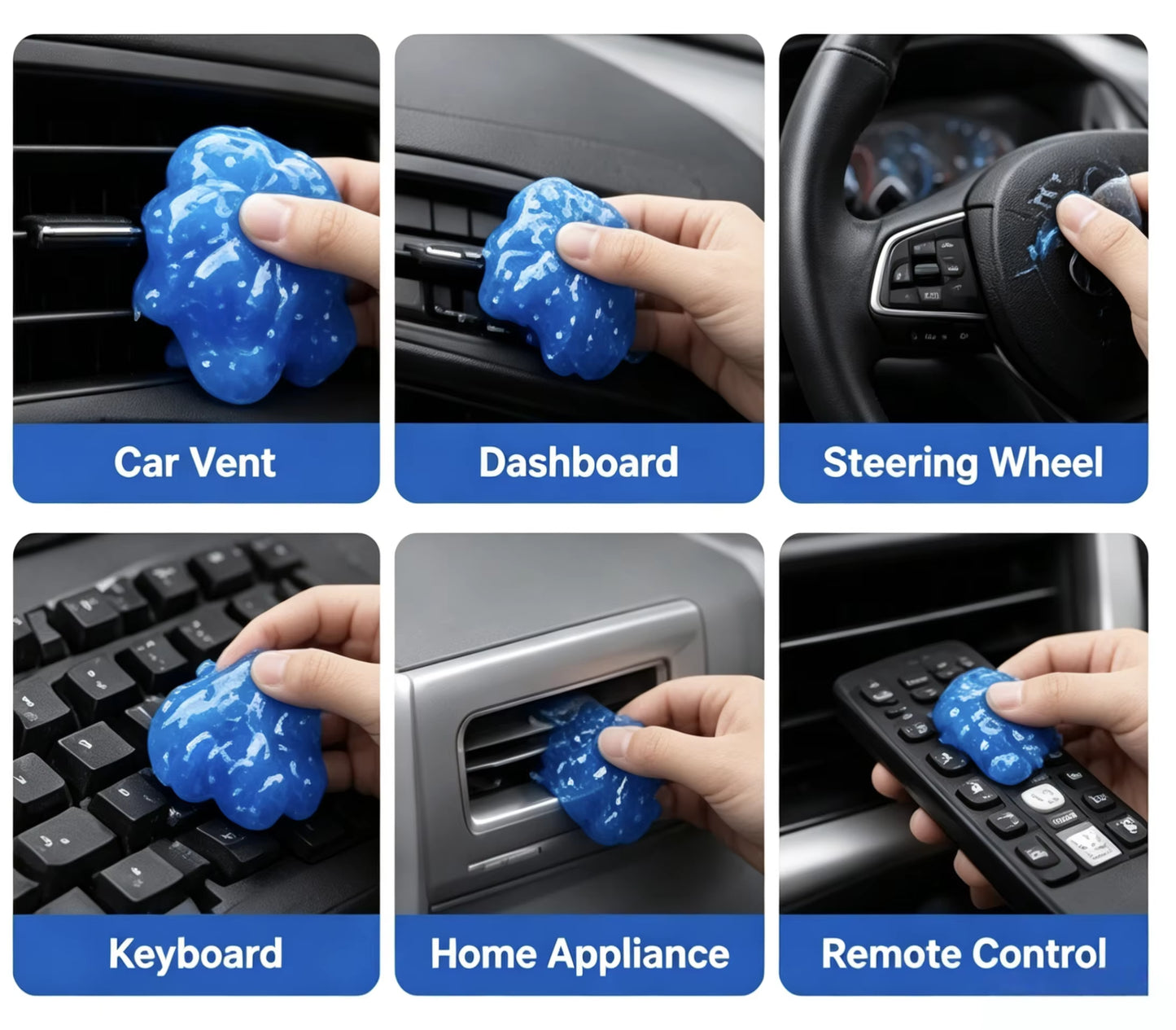Car Cleaning Gel Universal Dust Removal Putty Keyboard Vent Cleaner Reusable Interior Cleaning Slime for Car Home Office
