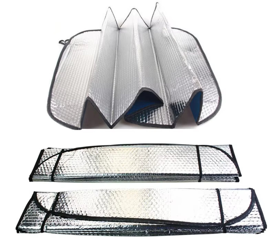 High Quality Pe Bubble Foldable Car Sun Shades Front Custom Printing Car Sunshade