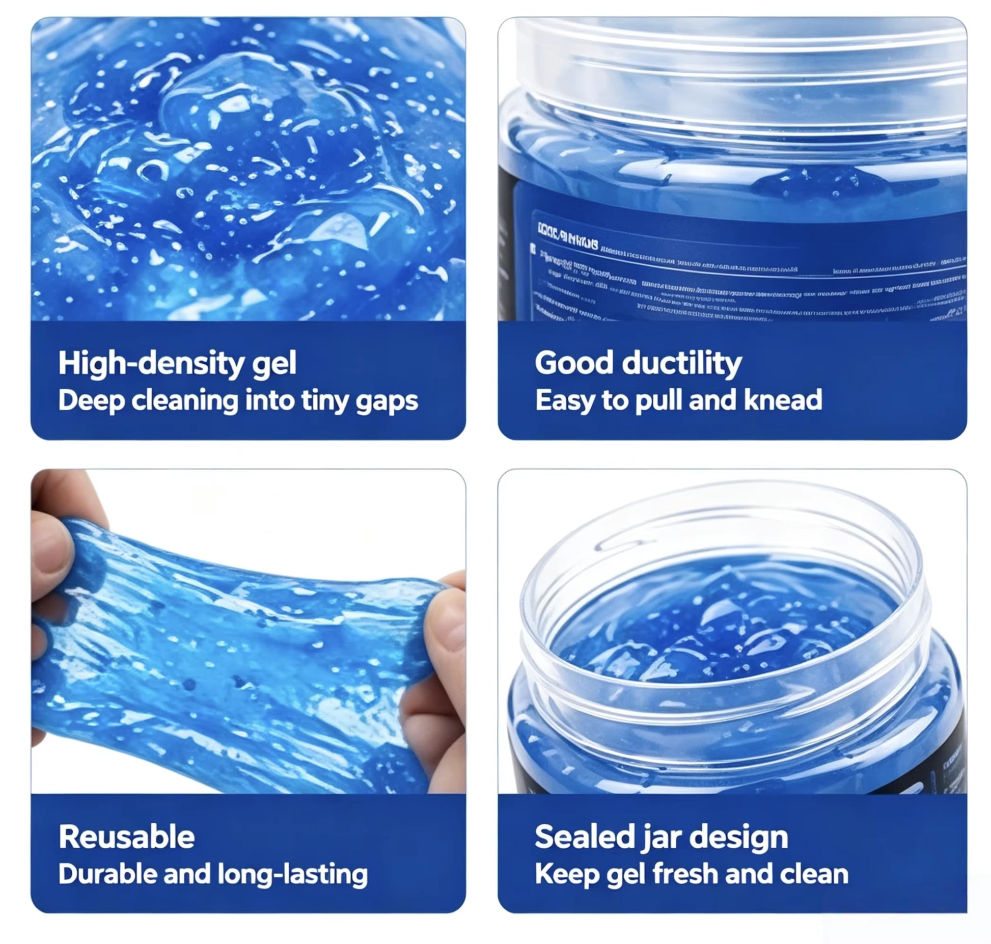 Car Cleaning Gel Universal Dust Removal Putty Keyboard Vent Cleaner Reusable Interior Cleaning Slime for Car Home Office